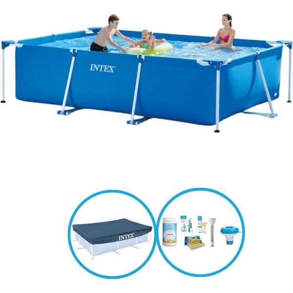 Intex Pool Telaio Rettangolare 300X200X75 Cm - Pacchetto Piscina-image
