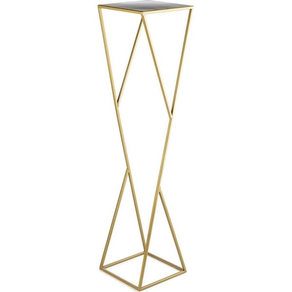 Howhomely Sgabello Per Fiori In Metallo Oro 100 Cm - Portafiori, Colonna Per Fiori Moderna-image