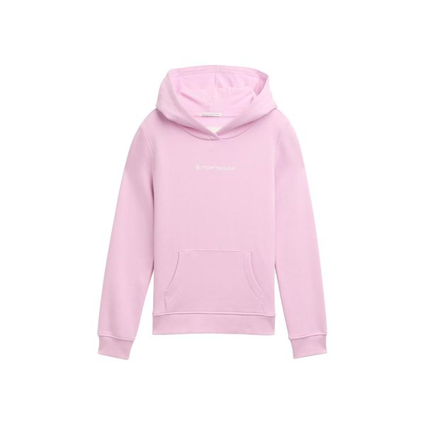 Tom Tailor MäDchen Hoodie Sweatshirt Mit Logo-Print, Lila, Uni, Gr. 164-image