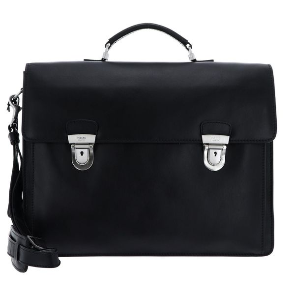 Picard Pelle Borsa Da Ufficio Borsa A Tracolla Con Scomparto Per Laptop Toscana Briefcase Black Nero-image