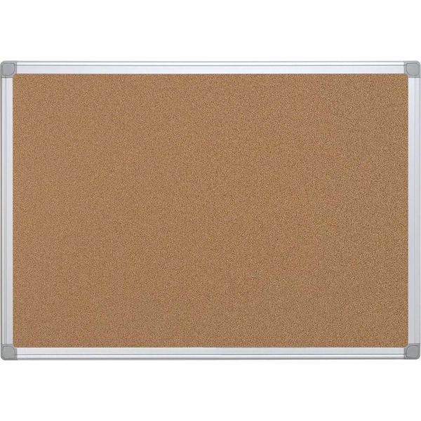 Q-Connect® KF03563 Bacheca In Sughero - 150 X 100 Cm, Marrone Con Cornice In Alluminio-image