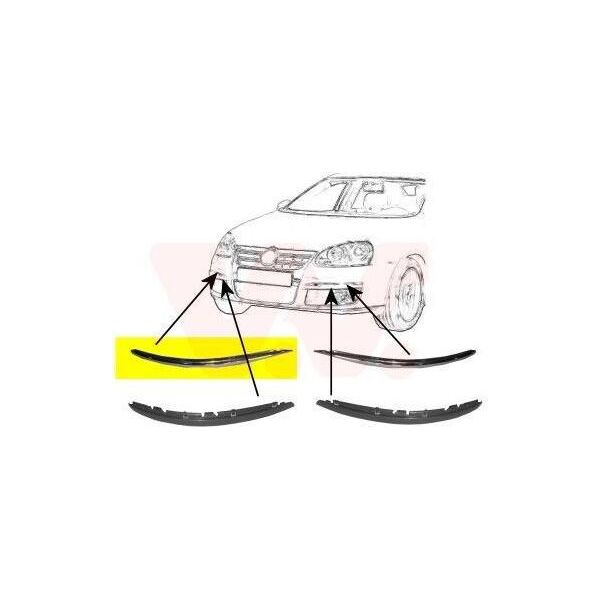 Van Wezel 5886484 - Paraurti Anteriore Destro Oe 1K0807244A Per Golf V (1K), Jetta Iii (1K2)-image