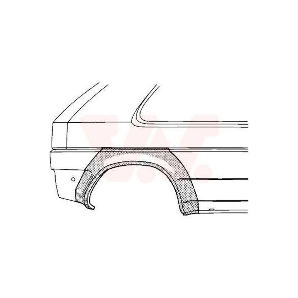 Van Wezel Pannello Laterale Posteriore Destro (5880146) Per Vw Golf Iii | Pannello Laterale-image