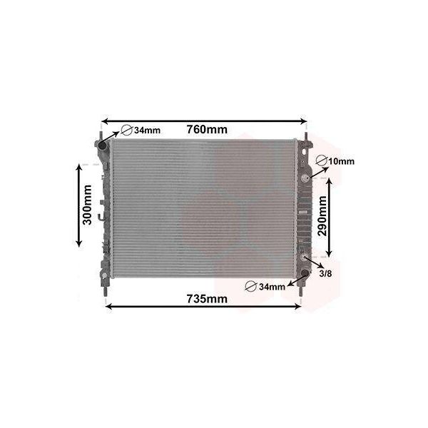 Van Wezel 08002067 - Oe 20982435 Radiatore, Raffreddamento Motore Per Captiva, Antara (L07)-image
