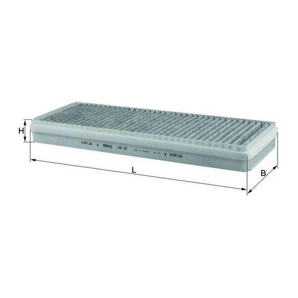 Filtro Abitacolo Mahle Lak 43 Filtro Antipolline Adatto Per MERCEDES-BENZ Actros Carbone Attivo-image