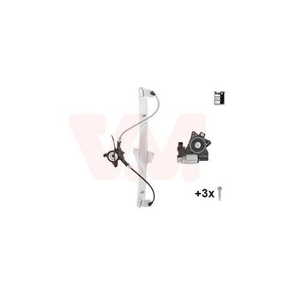 Van Wezel 2734265 - Oe GJ6A5958XF Regolatore Del Finestrino, Anteriore Sinistro Per 3 (Bk)-image