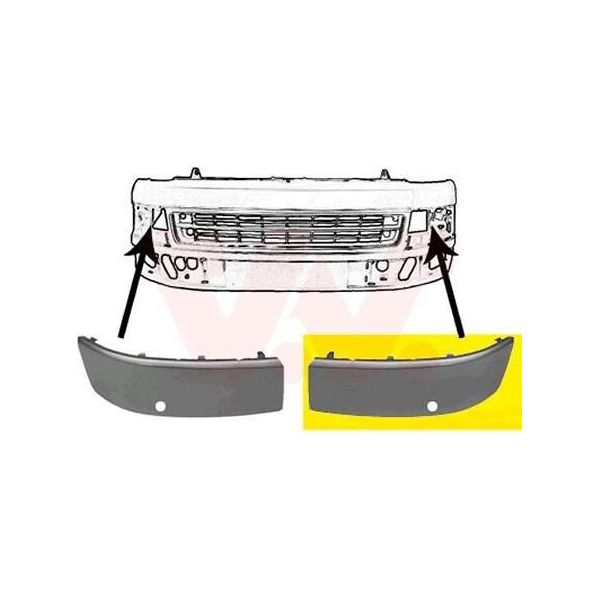 Van Wezel 5790485 - Oe 7E5807819AGRU Copertura, Paraurti Anteriore Sinistro Per T5-image