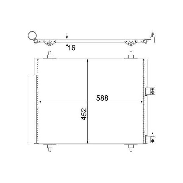 Mahle Ac 515 000S - Condensatore Aria Condizionata Oe 6455AP Con Essiccatore Per C8 (Ea, Eb), Jumpy (VF7), Ulysse, 807 (Eb), Expert (Vf), Expert Tepee (VF3X)-image