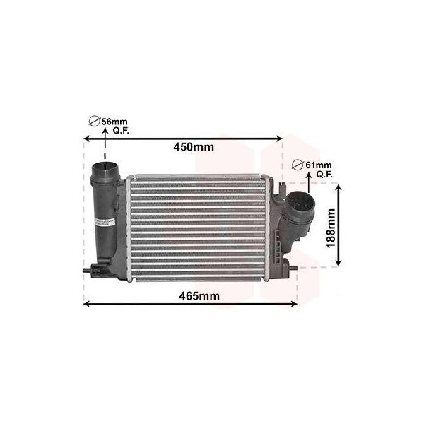 Van Wezel 33014701 Intercooler Intercooler Per Nissan X-TRAIL (T32) Turbo Intercooler-image