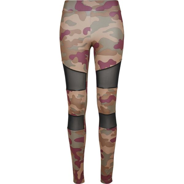 Urban Classics Donna Camo Tech Mesh Leggings Redwood Camo - S-image
