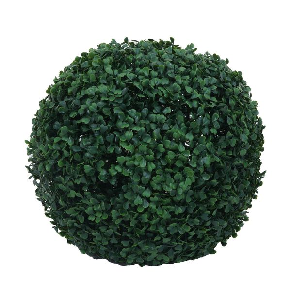 KüNstlicher Busch MCW-O96, Buchskugel Dekopflanze Buchsbaumkugel Kunstpflanze Buxus, Outdoor, Polyethylen Ø 33Cm-image
