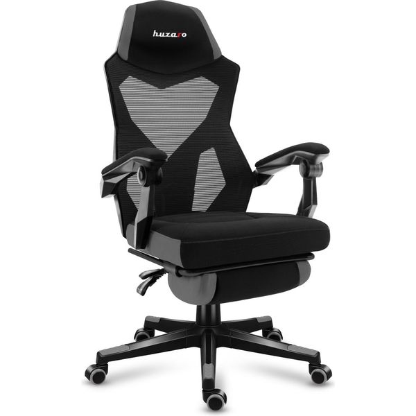 Huzaro Combat 3.0 | Sedia Da Gioco Sedia Da Scrivania Poltrona Da Gioco | Schienale Regolabile In Altezza Poggiapiedi | Fino A 140 Kg | Tessuto | Grigio-image