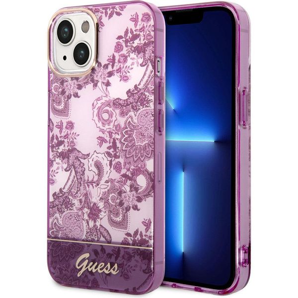 Guess Guhcp14Mhgplhf Custodia Rigida Per Iphone 14 Plus/ 15 Plus 6.7 Fuksja/Fuschia Collezione Porcellana-image