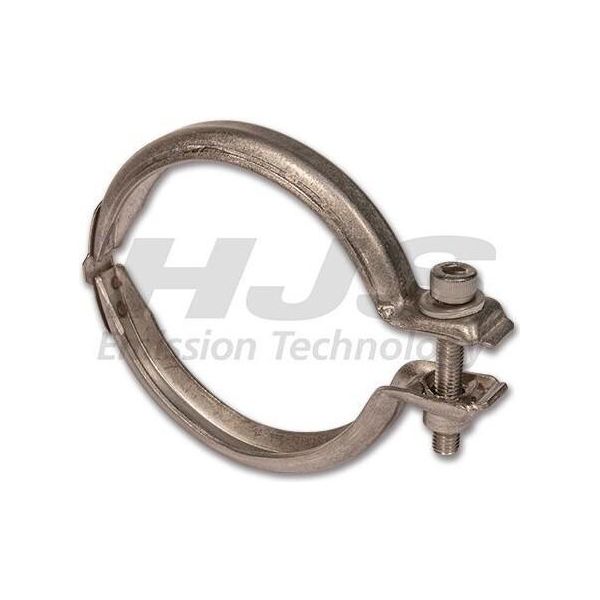 Hjs 83 13 2864 Fascetta Di Scarico Fascetta Ø80Mm Per Renault Twingo Iii Hatchback (Bcm) Per Smart Fortwo Coupé (453)-image