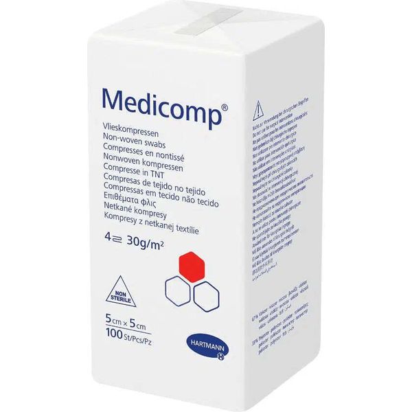 Hartmann Medicomp® Compresse Non Sterili In Tessuto Non Tessuto - 100 Pezzi - 5 X 5 Cm | Confezione (100 Pezzi)-image