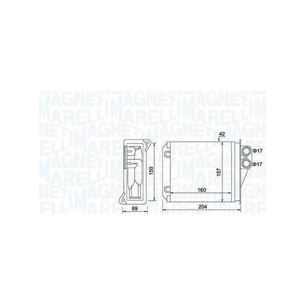 Magneti Marelli 350218481000 - Oe A0038359001 Scambiatore Di Calore, Riscaldatore Per Sprinter (W906), Crafter (2F), Crafter (2E)-image