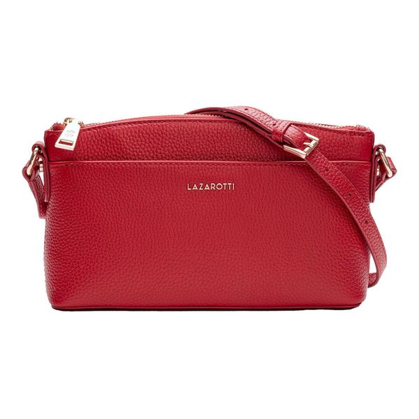 Lazarotti Pelle Borsa A Tracolla Bologna Leather Crossbody Bag Red Rosso-image