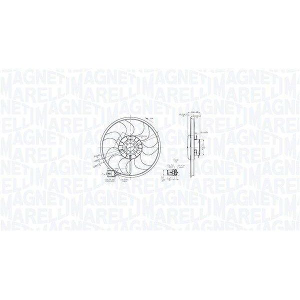 Magneti Marelli 069422864010 Ventola Raffreddamento Motore Ventola Radiatore Per Opel Zafira B (A05) Radiatore Acqua Ø390,5 3905 Mm-image