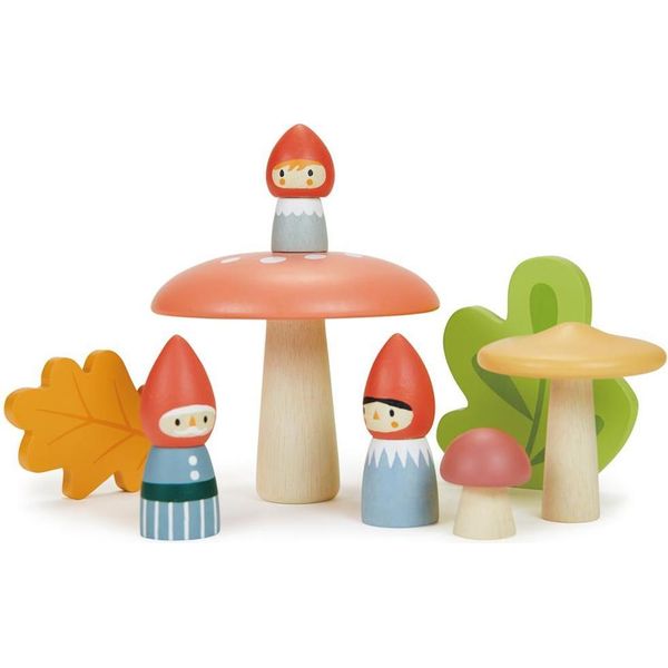 Set Di Giocattoli Fantasy Della Famiglia Dei Nani In Legno Tender Leaf-image