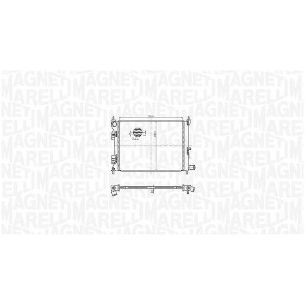 Magneti Marelli 350213179500 - Oe 25310 0U000 Radiatore, Raffreddamento Motore Per Accent Iv (Rb), I20 (Pb), Veloster (Fs), Rio Iii (Ub)-image