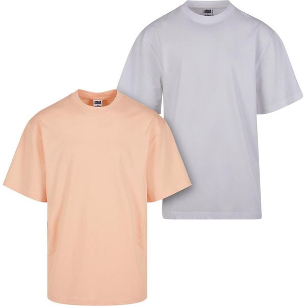 Urban Classics TB006A | Tall Tee 2-Pack T-Shirt Uomo - Colore: Softapricot+White - Taglia: 5XL-image