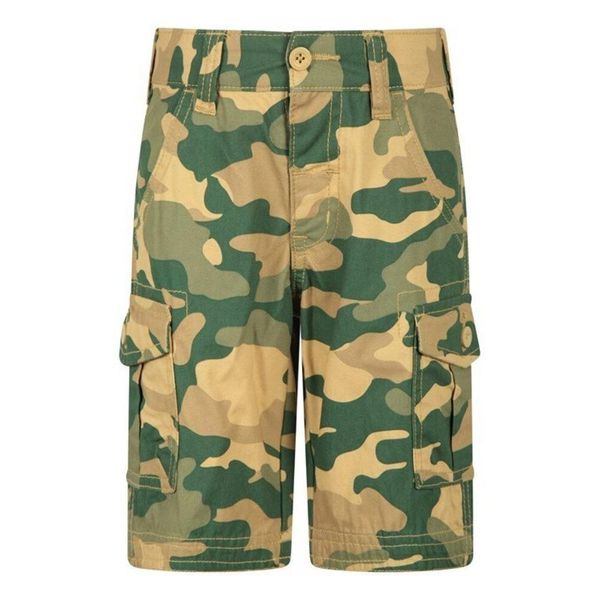 Mountain Warehouse - Pantaloncini Cargo Per Bambini MW138 (104) (Beige Chiaro/Verde)-image