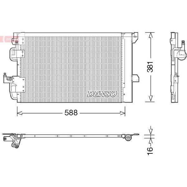 Denso DCN20007 - Oe 13192901 Condensatore Aria Condizionata Con Essiccatore Per Astra G-image
