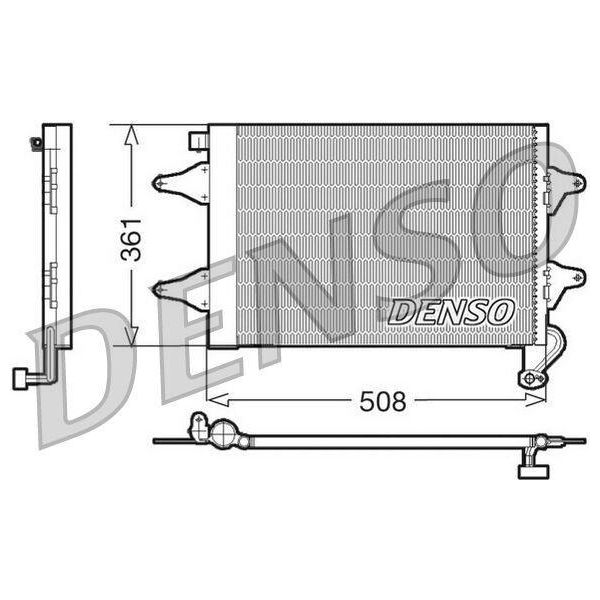 Denso DCN27004 - Condensatore Aria Condizionata Oe 6Q0820411B Con Essiccatore Per Cordoba (6L), Ibiza (6K), Ibiza (6L), Ibiza (6J, 6P), Fabia I (6Y), Fabia Ii (54), Roomster (5J), Fox (5Z), Polo (9N), Polo (6C, 6R)-image