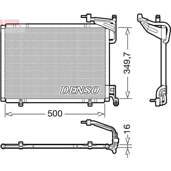 Denso DCN10054 - Condensatore Aria Condizionata Oe 1819980 Per B-Max, Fiesta Vi, Tourneo Connect, Transit Courier-image