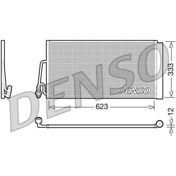 Denso DCN05102 - Oe 64539239920 Condensatore Aria Condizionata Con Essiccatore Per R60, R55, R50, R53, R56, R57-image
