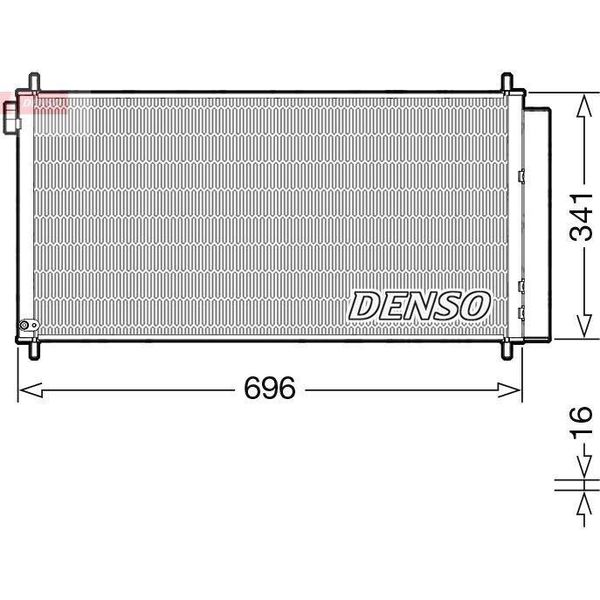 Denso DCN50121 - Oe 8845002420 Condensatore Aria Condizionata Con Essiccatore Per Auris (E18)-image
