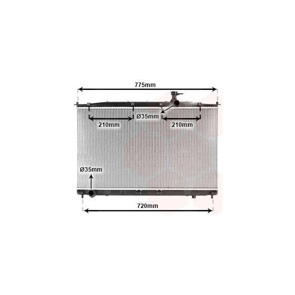 Van Wezel 82002173 - Oe 25310 2B000 Radiatore, Raffreddamento Motore Per Santa Fe Ii (Cm)-image