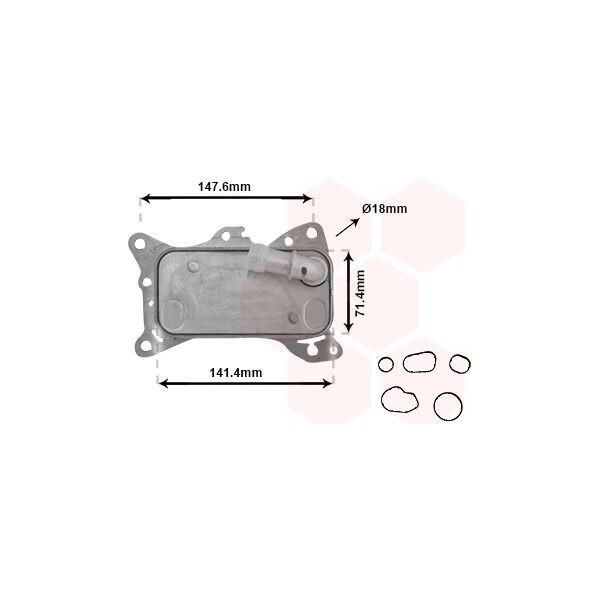 Van Wezel 30013705 Radiatore Dell'olio Motore Adatto Per MERCEDES-BENZ Classe C Berlina (W204) Classe C Station Wagon (S204) Classe E Berlina (W212) Vito Bus-image