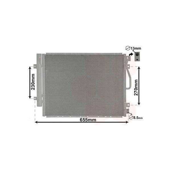 Van Wezel 83005123 Condensatore Climatizzatore Condensatore Climatizzatore Per Kia Sorento I (Jc) + Essiccatore-image