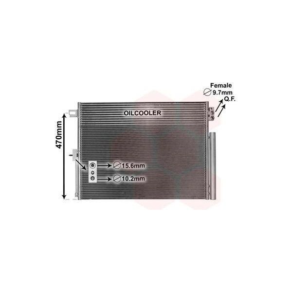 Van Wezel 21005061 - Oe 55038003AE Condensatore Aria Condizionata Con Essiccatore Per Grand Cherokee Iv (Wk, WK2)-image