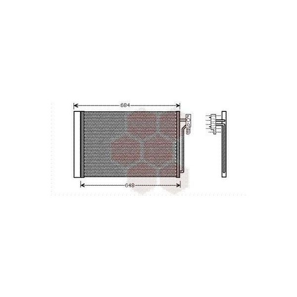 Van Wezel 02005182 Condensatore Climatizzatore Condensatore Climatizzatore Per Land Rover Range Rover Iii (L322) +Essiccatore-image