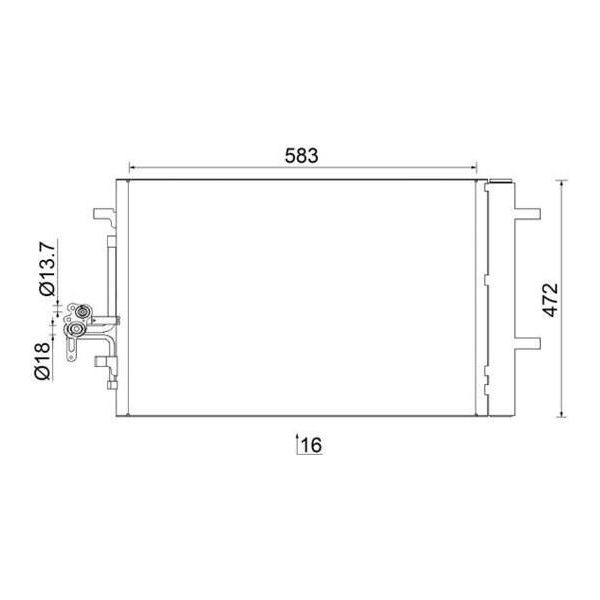Mahle Ac 959 000S - Oe JRB500040 Condensatore Aria Condizionata Con Essiccatore Per Discovery Iii (L319), Discovery Iv (L319)-image