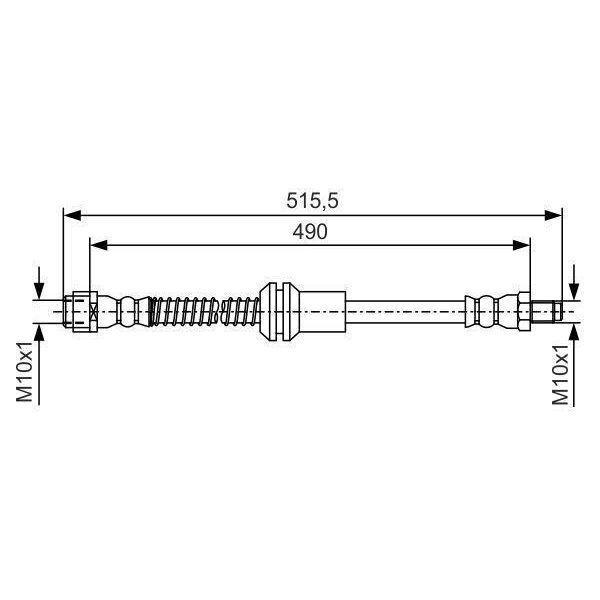 Bosch 1 987 481 721 - Oe A 204 420 07 48 Tubo Freno Per Classe Glk (X204)-image