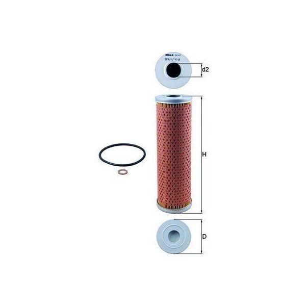 Mahle Ox 147D - Filtro Olio Oe 1201800009 Per Classe S (W140), Classe S (W221), Classe S (C140), Sl (R129), 911 (997), Cayenne (9PA)-image