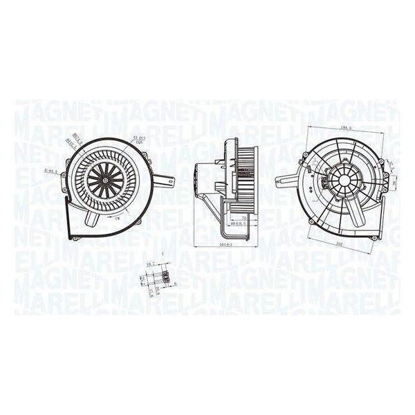 Magneti Marelli 069412211010 - Motore Soffiatore Per A2 (8Z), Ibiza (6J, 6P), Ibiza (6L), Cordoba (6L), Roomster (5J), Fabia Ii (54), Fabia I (6Y), Polo (6C, 6R), Polo (9N)-image