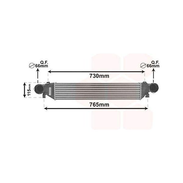 Van Wezel 30004380 - Intercooler Oe 2035000500 Per Classe C (W203), Classe C (CL203), Classe C (S203)-image