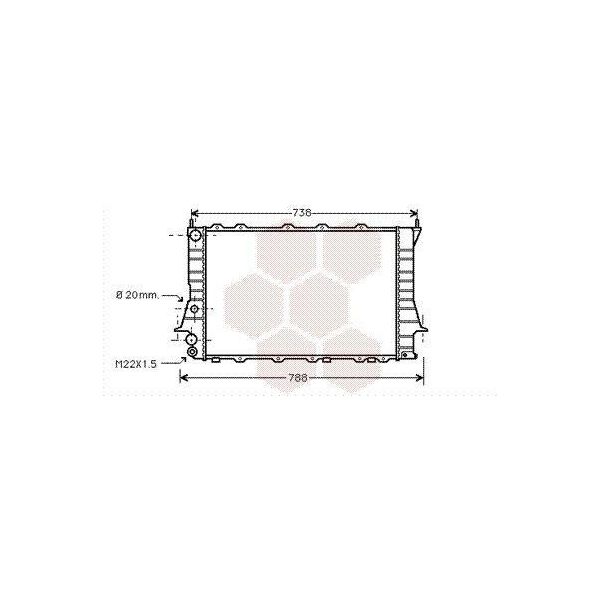 Van Wezel 03002077 - Oe 4A0121251 Radiatore, Raffreddamento Motore Per A6 (4A)-image