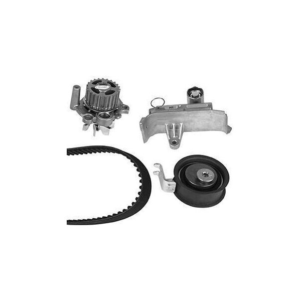 Graf KP947-4 - Oe 06A 121 012 Wasserpumpe + Zahnriemensatz FüR A3 (8L), A4 (8D), Tt (8N), Leon (1M1), Toledo Ii (1M2), Alhambra (7V), Cordoba (6K), Ibiza (6K), Octavia I (1U), Bora (1J), Golf Iv (1J), New Beetle, Sharan (7M)-image