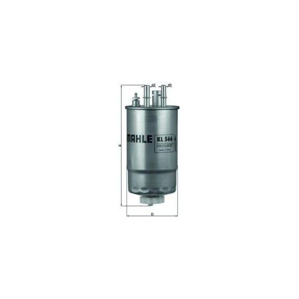 Mahle Kl 566 - Filtro Carburante Oe 55702102 Per Doblo, Fiorino, Punto, Qubo, Ka (RU8)-image