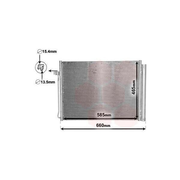 Van Wezel 06005377 Condensatore Climatizzatore Condensatore Climatizzatore Per Bmw X5 (E70) + Essiccatore-image