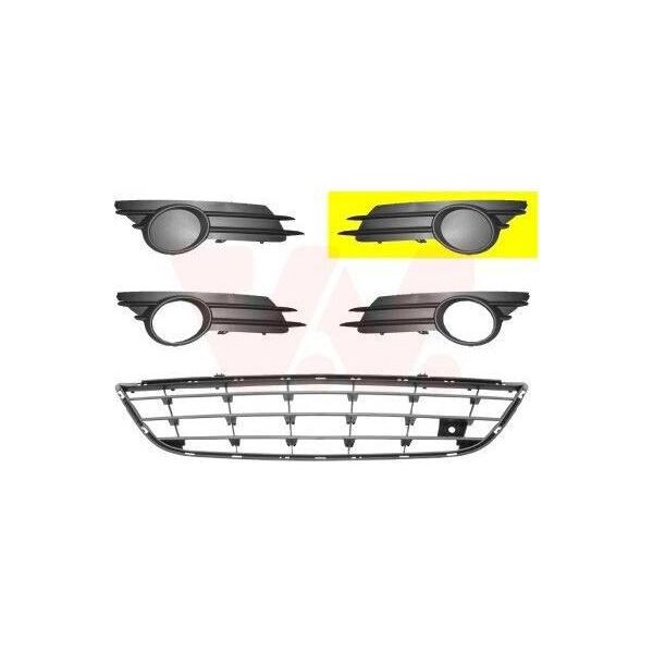 Van Wezel Griglia Di Ventilazione Paraurti Per Opel Corsa D Hatchback (S07) Senza Foro/Fori Per Fendinebbia-image