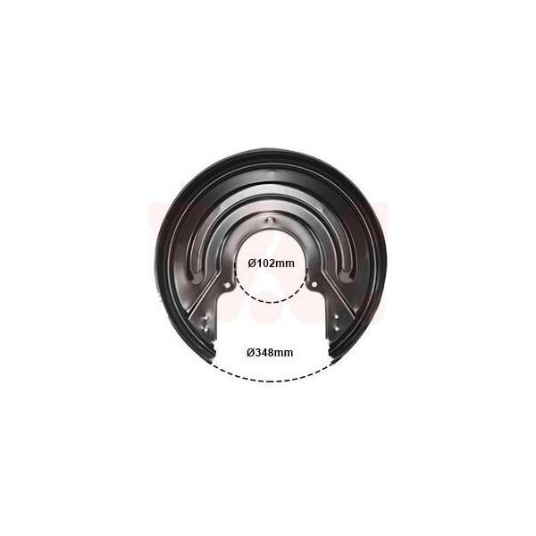 Van Wezel 5874374 - Oe 7D0615611B Piastra Di Ancoraggio, Asse Posteriore Per T4-image