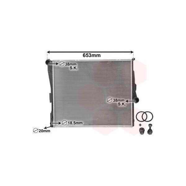 Van Wezel Radiatore Raffreddamento Motore 06002289 Per Bmw X3 (E83)-image