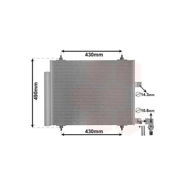 Van Wezel 09005213 - Oe 06455AP Condensatore Aria Condizionata Con Essiccatore Per Jumpy (VF7), C8 (Ea, Eb), Ulysse, Expert Tepee (VF3X), Expert (Vf), 807 (Eb)-image