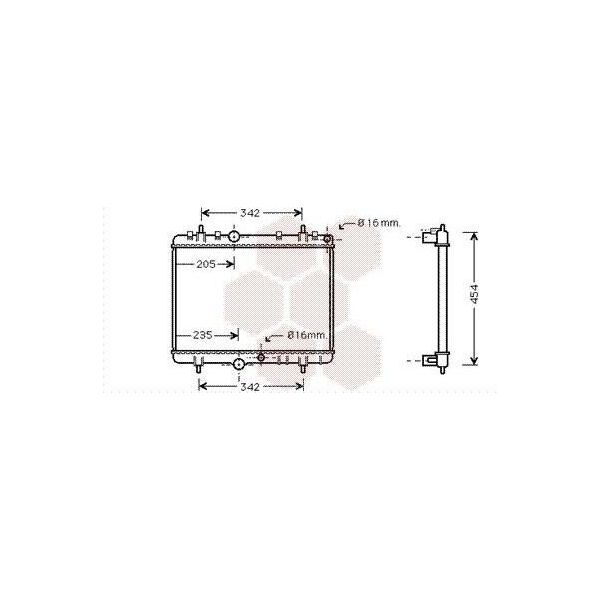 Van Wezel 40002241 - Oe 1330E0 Radiatore, Raffreddamento Motore Per 307, 307 Sw (3H)-image